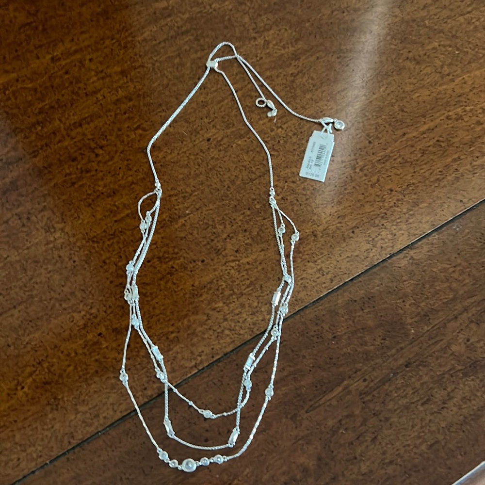 COPY - Kendra Scott adjustable silver chain necklace multi strand